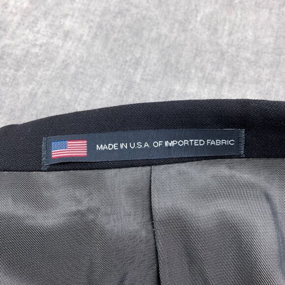 Hart Schaffner Marx Tuxedo Jacket‎ Men 40-42  Black Satin Formal Classic USA VTG - Picture 10 of 12